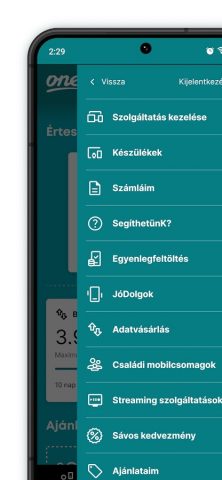 One alkalmazás для Android — скриншот 2