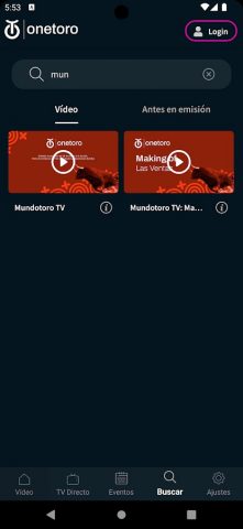 Onetoro TV для Android — скриншот 3
