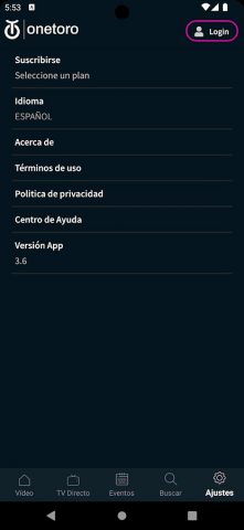 Onetoro TV для Android — скриншот 4