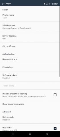 OpenConnect X for Android для Android — скриншот 1