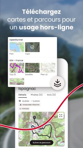 OpenRunner : cartes vélo rando для Android — скриншот 2