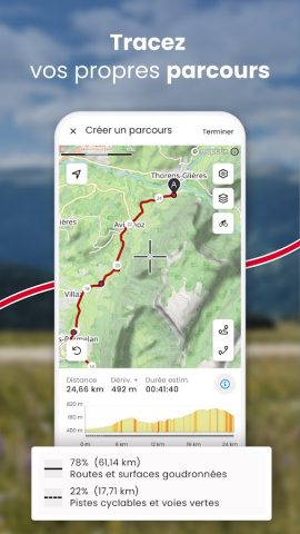OpenRunner : cartes vélo rando для Android — скриншот 3