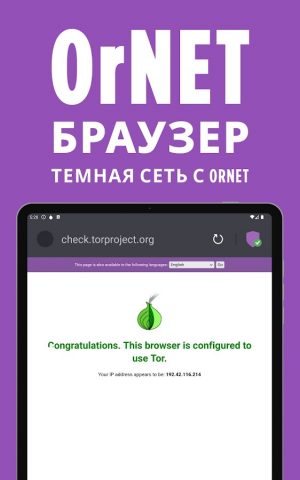 OrNET браузер для Android — скриншот 5