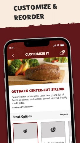 Outback Steakhouse для Android — скриншот 5