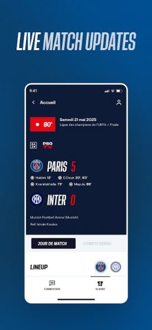 PSG Official для Android — скриншот 4