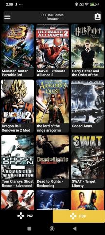 PSP ISO Games Emulator для Android — скриншот 1