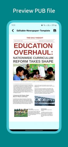 PUB File Viewer and Converter для Android — скриншот 3