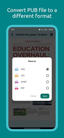 PUB File Viewer and Converter для Android — скриншот 4