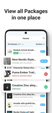 Package Tracker — pkge Mobile для Android — скриншот 2