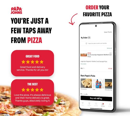 Papa Johns Pizza & Delivery для Android — скриншот 1
