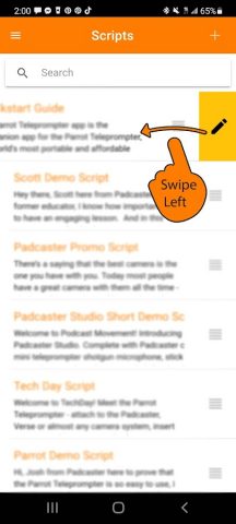 Parrot Teleprompter для Android — скриншот 4