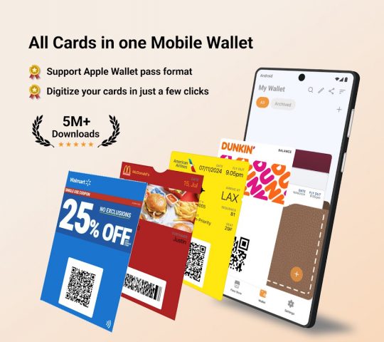 Pass2U Wallet — Добавить карту для Android — скриншот 1