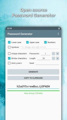 Password Generator для Android — скриншот 1