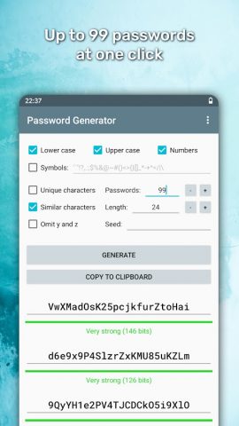 Password Generator для Android — скриншот 4