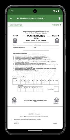 Past Papers KE для Android — скриншот 4
