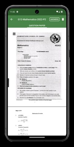 Past Papers ZM для Android — скриншот 4