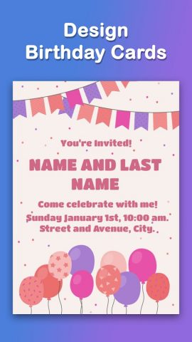 Personalized Birthday Cards для Android — скриншот 2