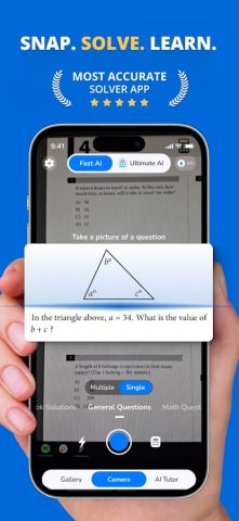 PhotoSolve: AI Homework Helper для Android — скриншот 1
