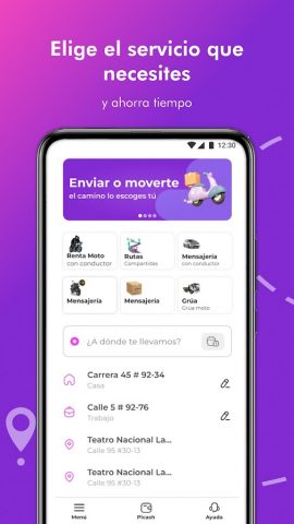 Picap: Transporte y mensajería для Android — скриншот 1