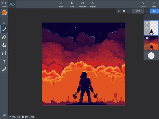 Pix2D — Pixel art studio для Android — скриншот 1