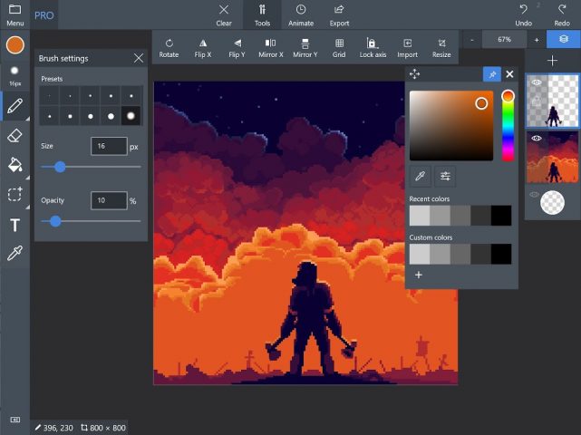 Pix2D — Pixel art studio для Android — скриншот 5