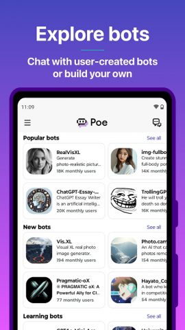 Poe — Fast AI Chat — скриншот 3