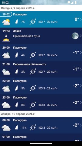 Погода Россия XL ПРО для Android — скриншот 4