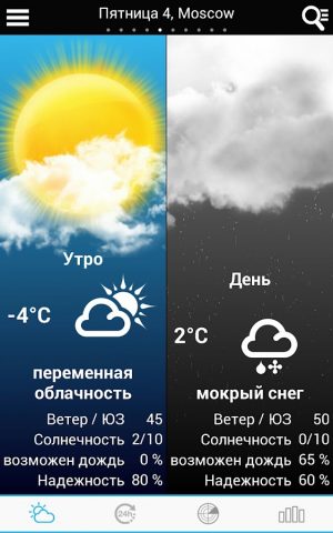 Погода в России для Android — скриншот 1