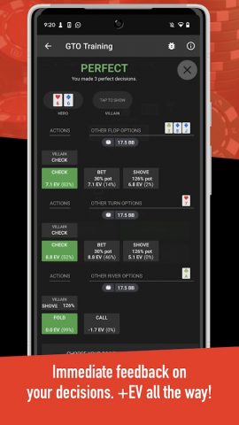 Postflop+ — GTO Poker Trainer для Android — скриншот 2