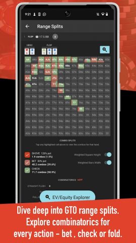 Postflop+ — GTO Poker Trainer для Android — скриншот 3