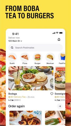Postmates — Food Delivery для Android — скриншот 2