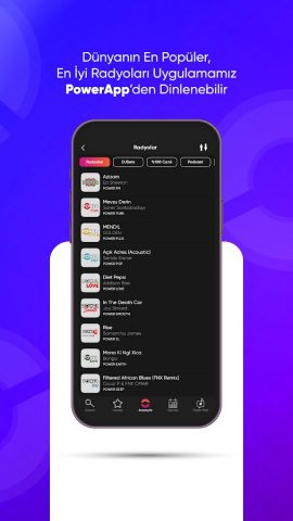 PowerApp: Radyo, Podcast, DJ для Android — скриншот 3