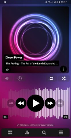 Poweramp — разблокировка для Android — скриншот 1