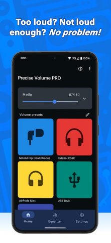 Precise Volume 2.0 + Equalizer для Android — скриншот 1