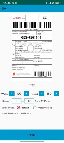 Print Label для Android — скриншот 3
