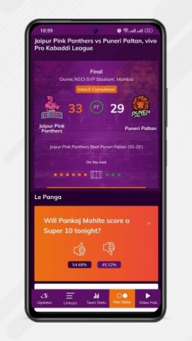 Pro Kabaddi Official App для Android — скриншот 2