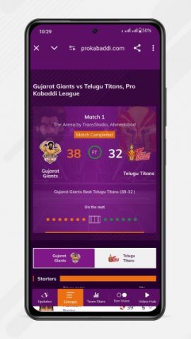 Pro Kabaddi Official App для Android — скриншот 3