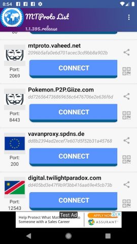 Прокси для Telegram для Android — скриншот 1