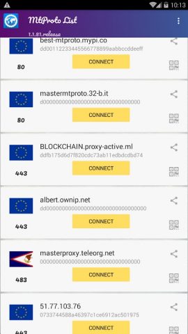 Прокси для Telegram для Android — скриншот 2