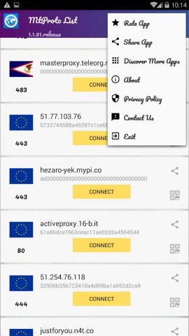 Прокси для Telegram для Android — скриншот 3
