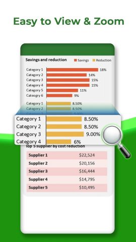 Просмотрщик файлов XLS для Android — скриншот 3