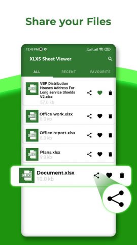 Просмотрщик файлов XLS для Android — скриншот 5