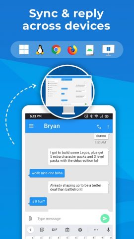 Pulse SMS (Phone/Tablet/Web) для Android — скриншот 1