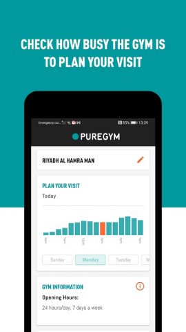 PureGym для Android — скриншот 1