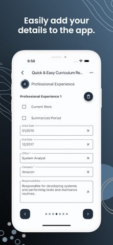 Quick & Easy Resume Builder CV для Android — скриншот 3