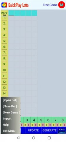 Quick Play Lotto для Android — скриншот 3