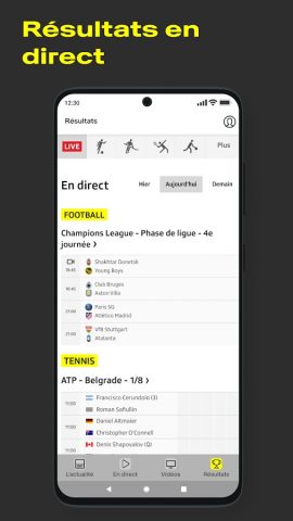 RTS Sport: Live et Actualité для Android — скриншот 4