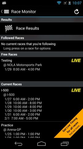 Race Monitor для Android — скриншот 1