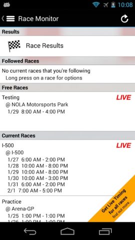 Race Monitor для Android — скриншот 3