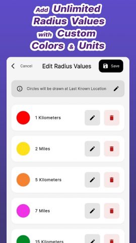 Radius Around Me — Map Radius для Android — скриншот 4